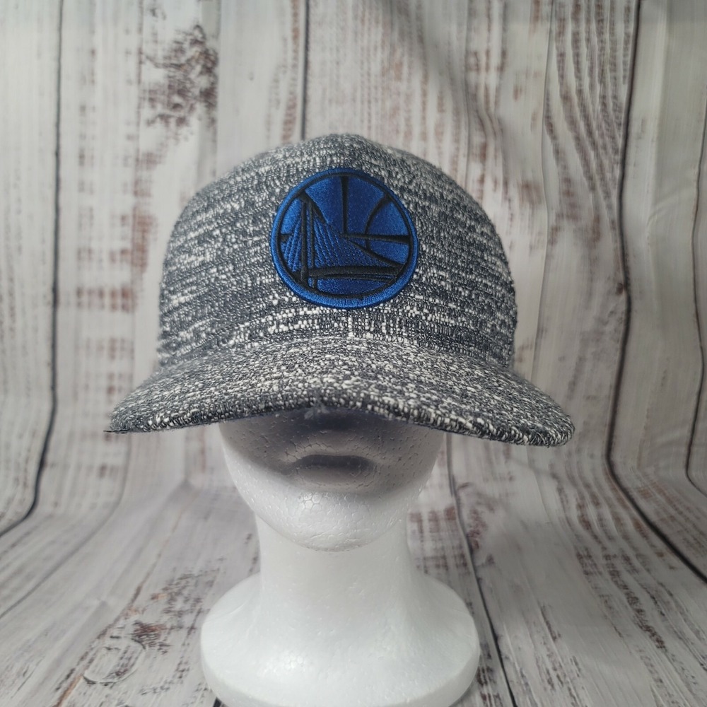 Golden State Warriors Grey White Mitchell and Ness Adjustable Snapback Cap Hat